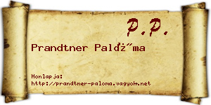 Prandtner Palóma névjegykártya